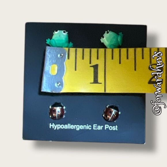 J. Crew Hypoallergenic Earrings – Frogs and Ladybugs - Picture 6 of 7